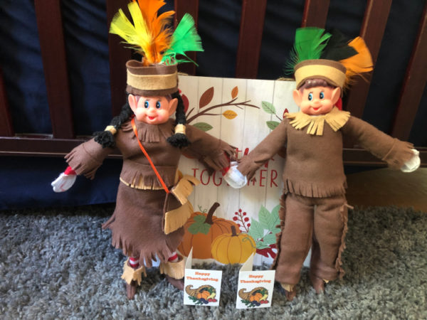 boy and girl elf doll costume native american