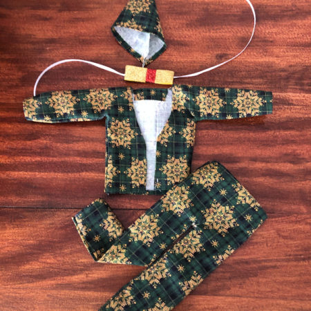 elf doll suit snowflake pattern