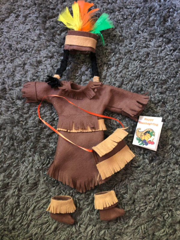 elf doll Native American outfit